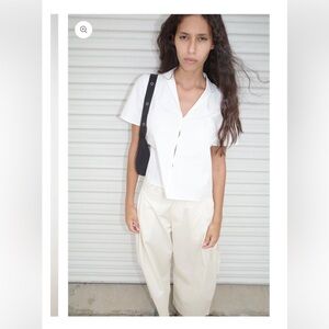 Deiji Studios Sails Button Down Top Size XS White